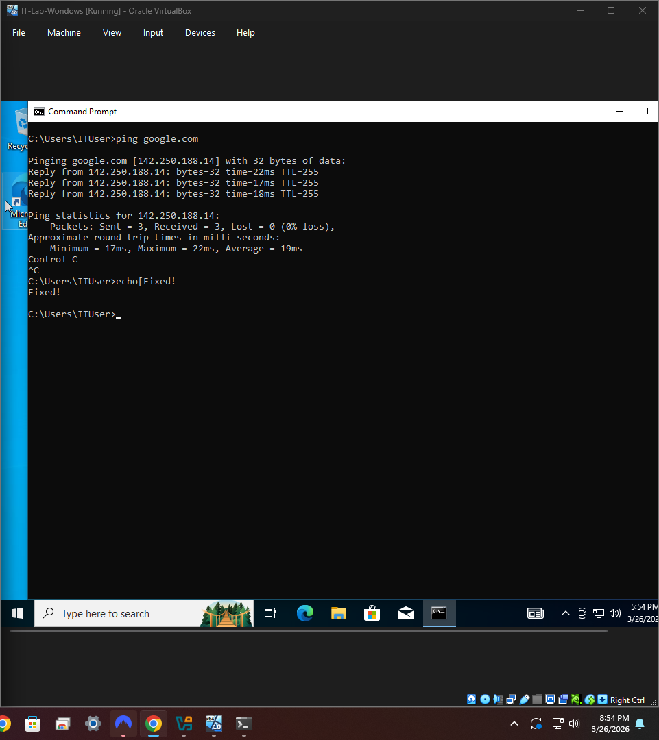 DNS fixed